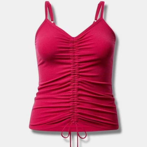 ❤️NWT VINTAGE TORRID CAMI - SEXY DRAWSTRING SUPER SOFT - CROP TANK - PLUS SIZE - Picture 10 of 12